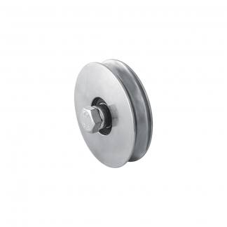 Galvanised Sliding Gate Wheel with Bolt (Half Round Groove)