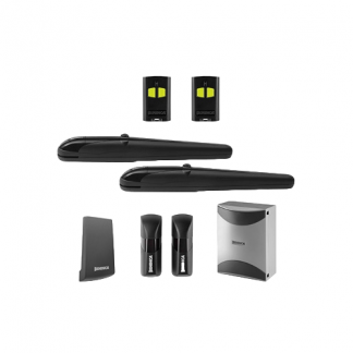 Beninca BOB30ME.DA double swing gate kit: two 230 V geared motors, control panel, remotes and safety photocells