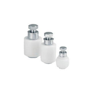 White Nylon Roller Guide with Spacer Washer
